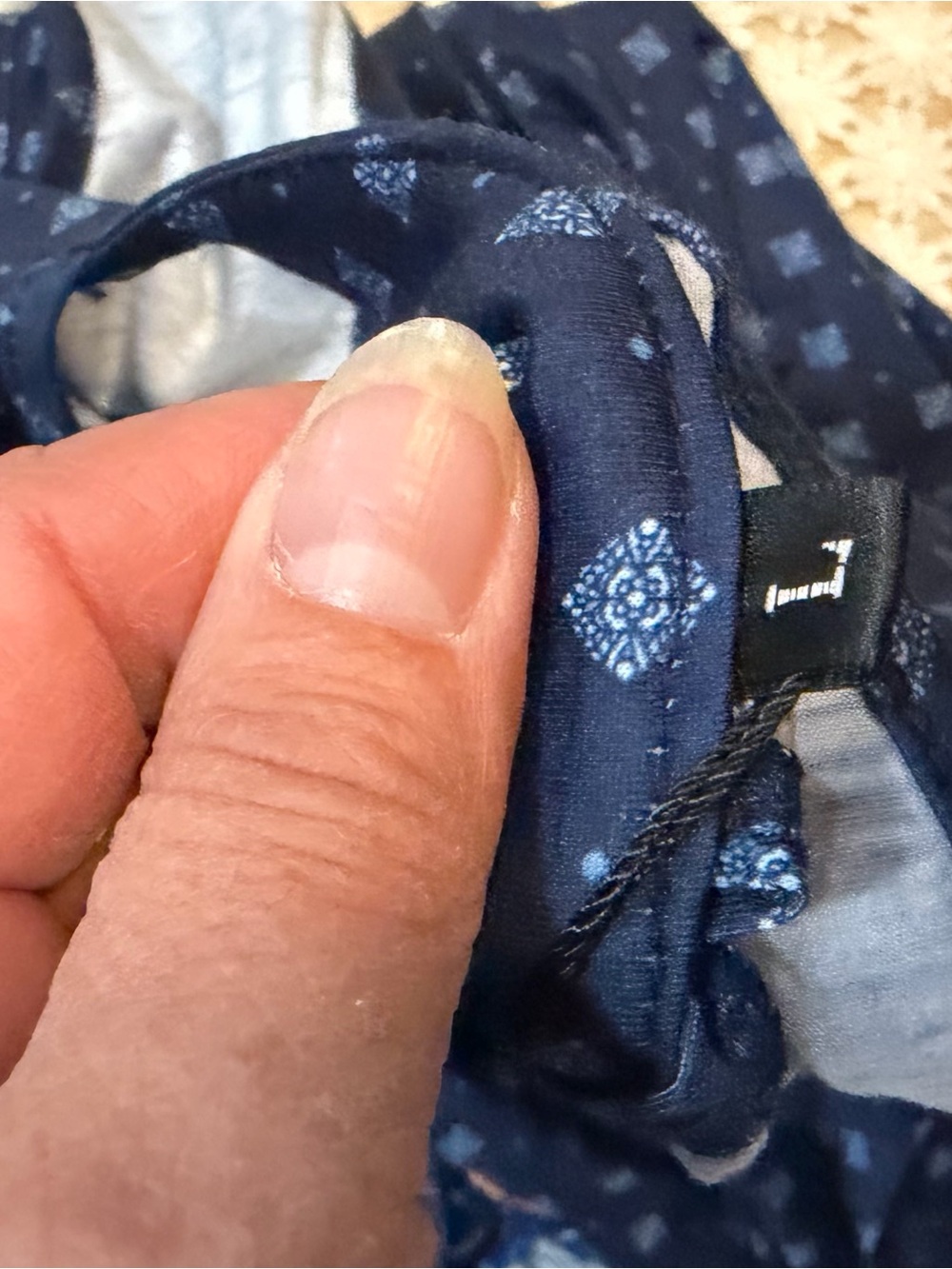 Navy Strapless-Style Halter Swing Dress - Picture 4 of 4